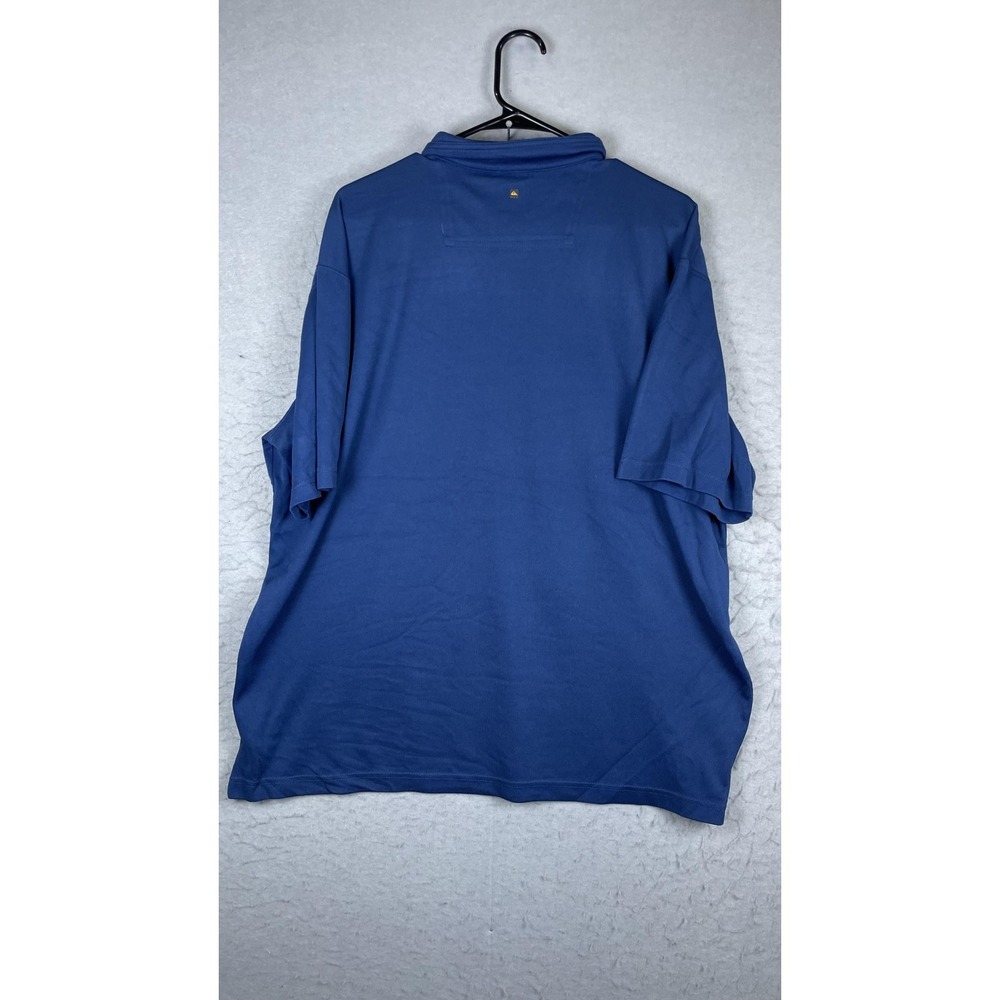 Quiksilver Polo Shirt Mens 2XL Blue Solid Waterman Tagless Casual Short Sleeve - Picture 7 of 9